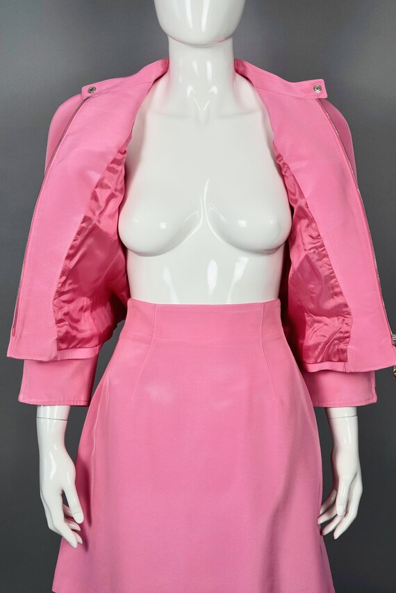 Vintage MUGLER Candy Pink Jacket Skirt Suit - image 6