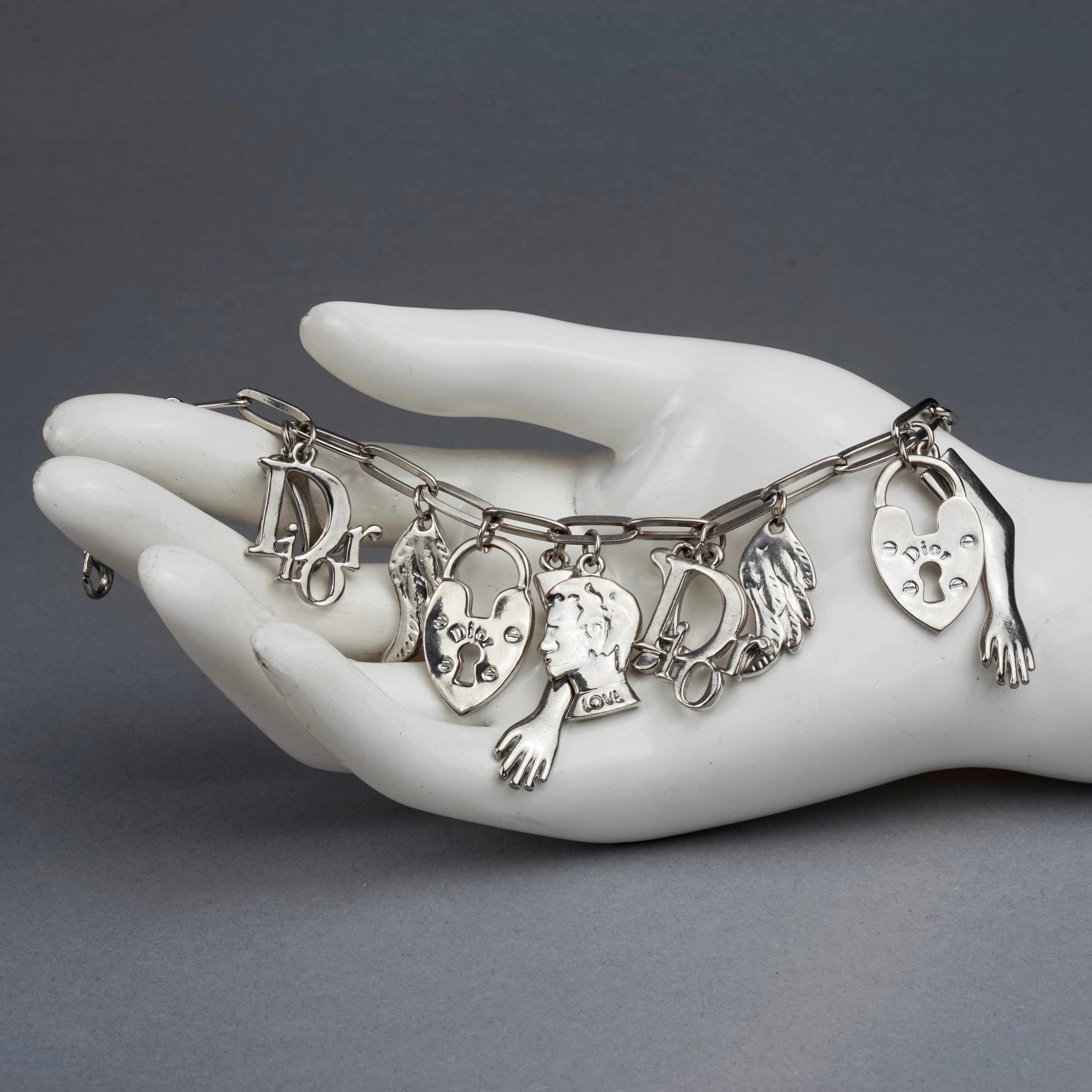 Vintage CHRISTIAN DIOR by GALLIANO Figural Charm Silver