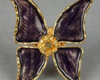 Yves Saint Laurent - YSL - Vintage Purple Butterfly Jewelry/brooch