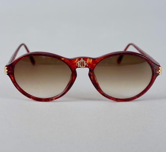 Vintage CHRISTIAN DIOR Logo Insignia Tortoiseshell Gradient  display picture 3