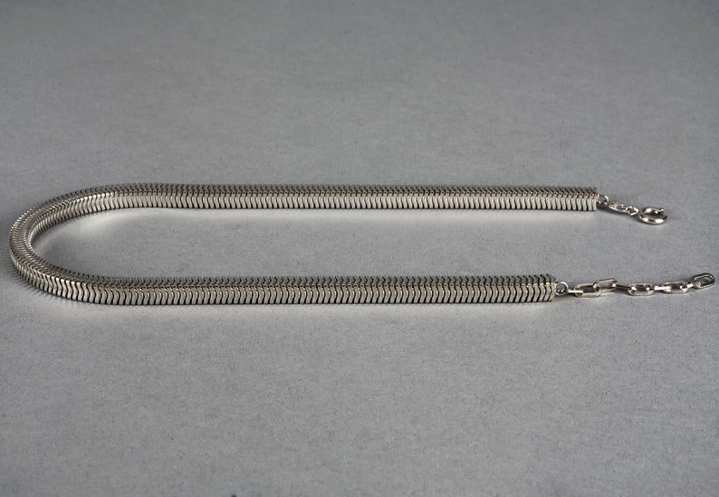 Vintage 1973 Christian Dior silverhalsband med ormkedja från 1973 bild 7