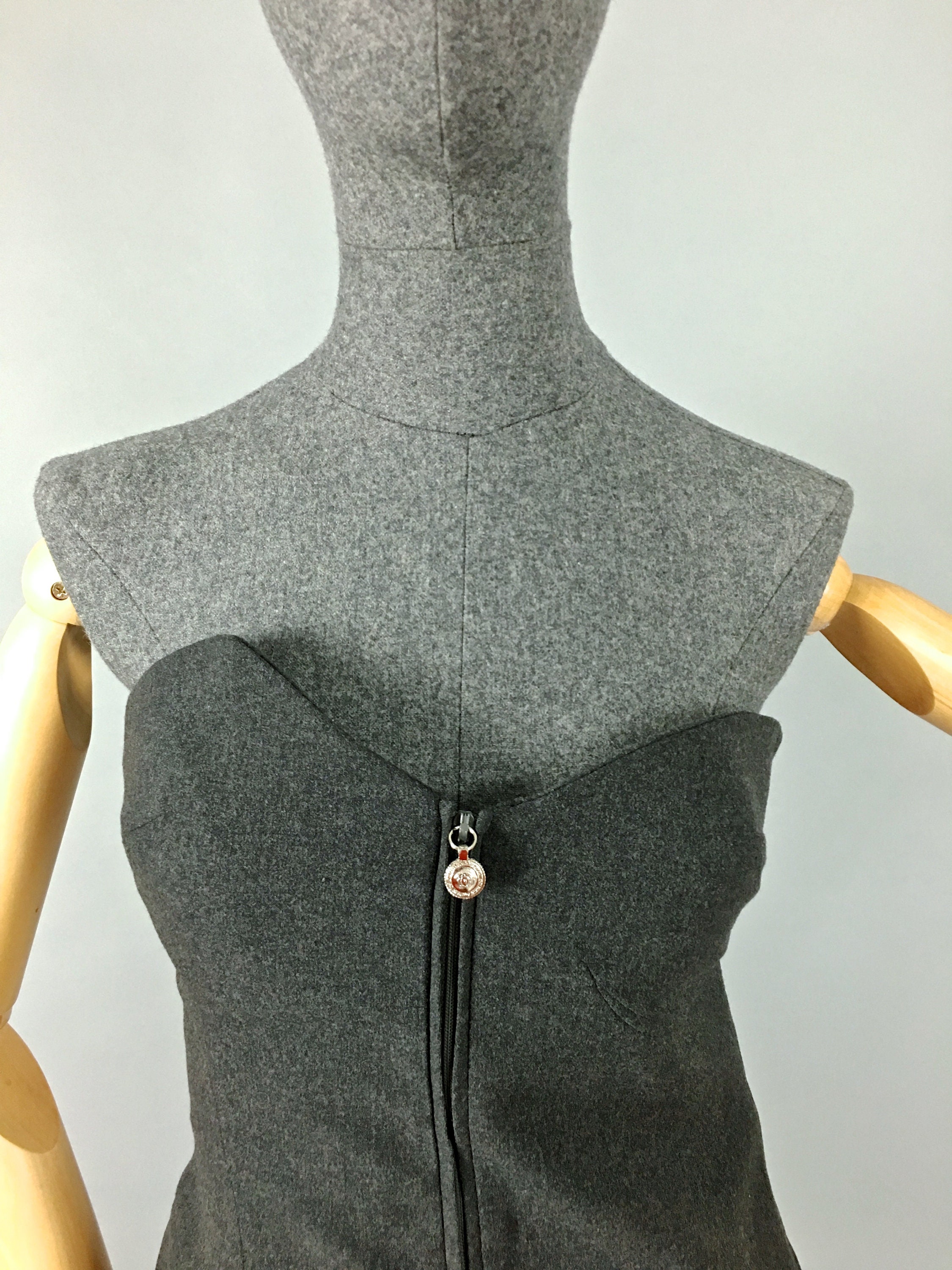 Vintage GIANNI VERSACE Asymmetric Bustier Tube Top Pants