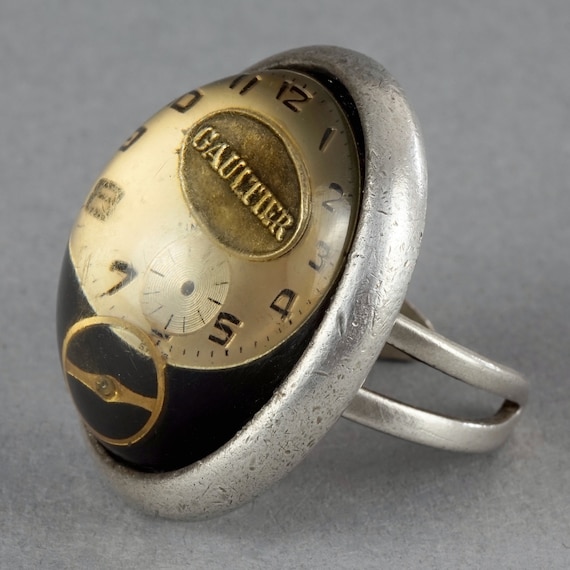 Vintage JEAN PAUL GAULTIER Domed Watch Face Novelty Ring - Etsy UK