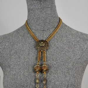 Vintage JEAN PAUL GAULTIER Brutalist Tribal Coil Charm Necklace