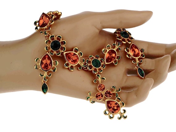 Vintage YVES SAINT LAURENT Ysl Arabesque Jewelled… - image 9