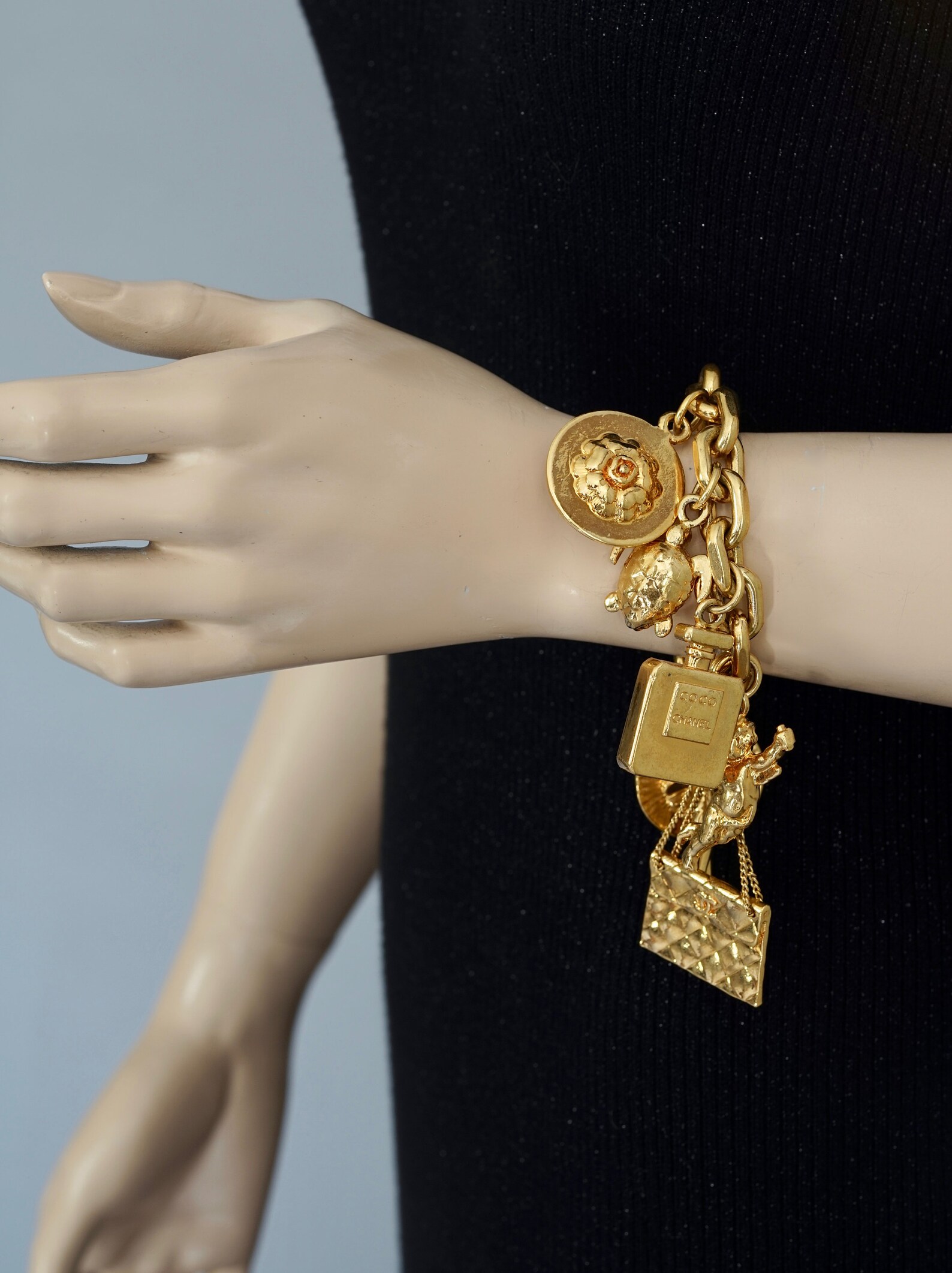 Vintage CHANEL Iconic Charms Bracelet Etsy