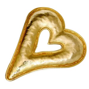 Vintage Huge EDOUARD RAMBAUD Heart Brooch