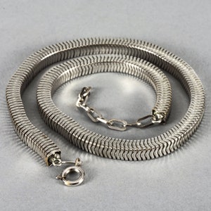 Vintage 1973 Christian Dior silverhalsband med ormkedja från 1973 bild 4