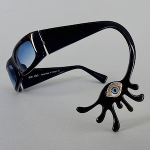 RARE Alain MIKLI and Delfina DELLETREZ Murano Evil Eye Novelty Sunglasses