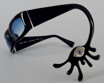 RARE Alain MIKLI and Delfina DELLETREZ Murano Evil Eye Novelty Sunglasses