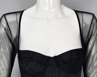 Vintage CHRISTIAN DIOR Insignia Logo Monogram Black Bodysuit - Etsy