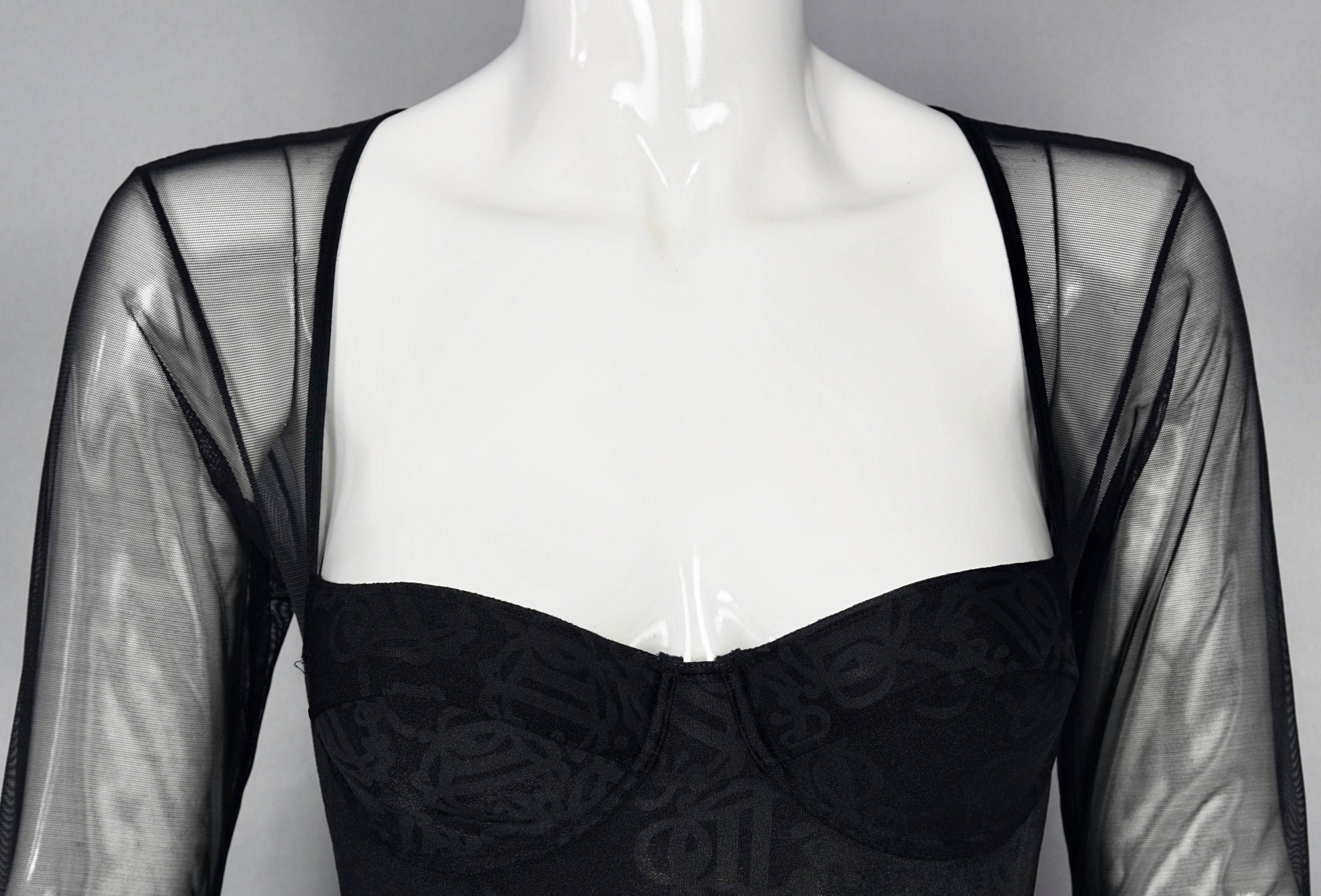Vintage CHRISTIAN DIOR Insignia Logo Monogram Black Bodysuit - Etsy