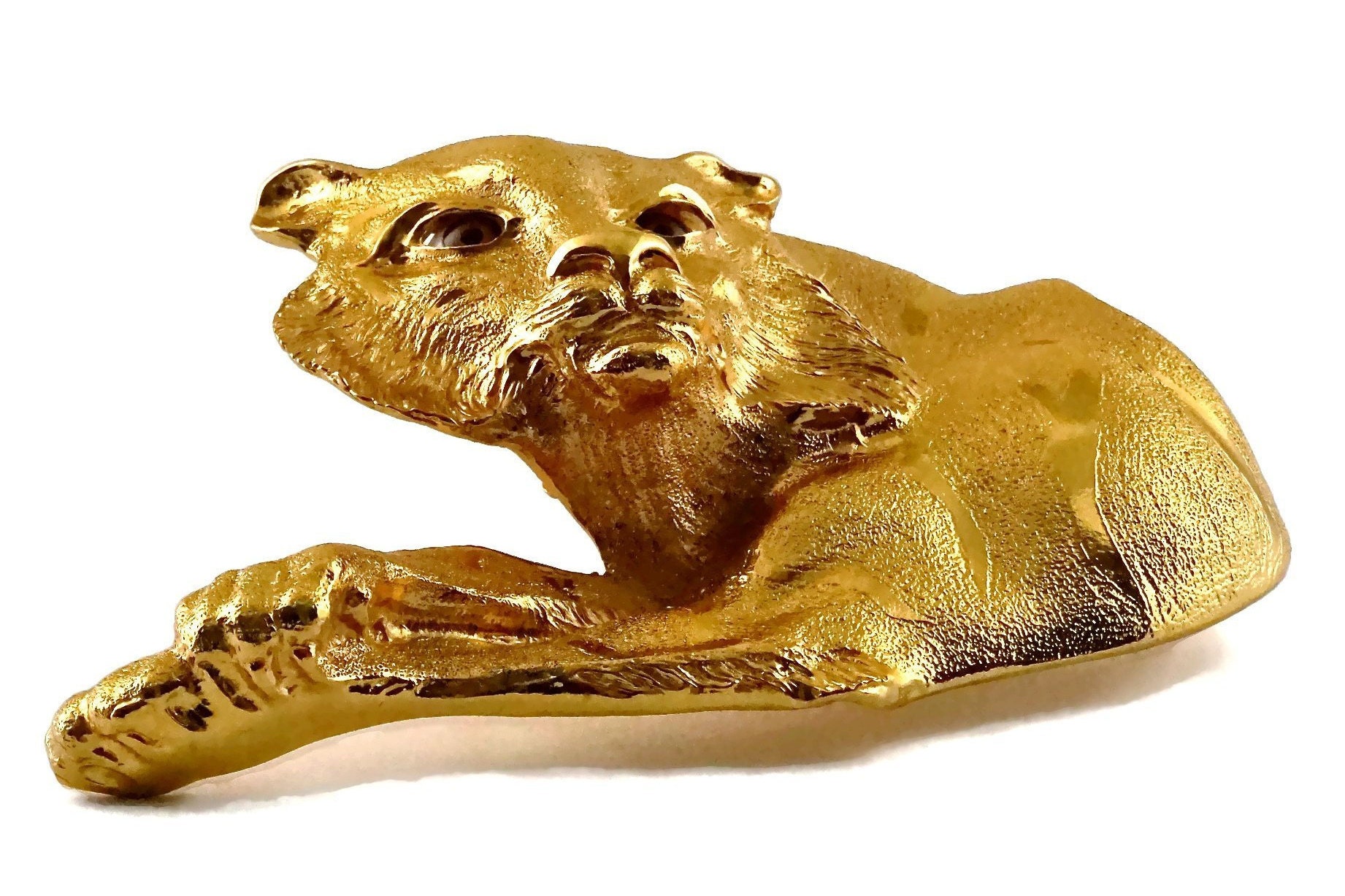 Vintage 1991 CHRISTOPHER ROSS Sculpture Tiger Belt Buckle - Etsy display picture 3