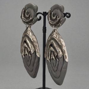 Vintage Massive CLAUDE MONTANA Pour Claire Deve Brutalist Earrings image 3