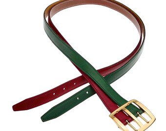 Vintage HERMES Reversible Pop Colour Double Strap Belt - Etsy display picture 2