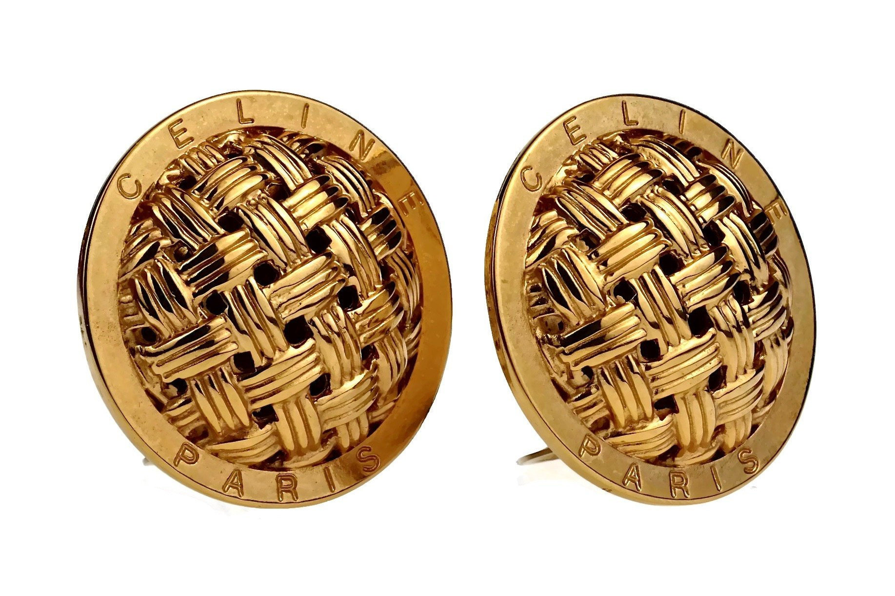 Rare Vintage Celine Gold Knot Earrings by Celine | Shop THRILLING