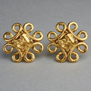 Vintage YVES SAINT LAURENT Ysl Nugget Loop Earrings