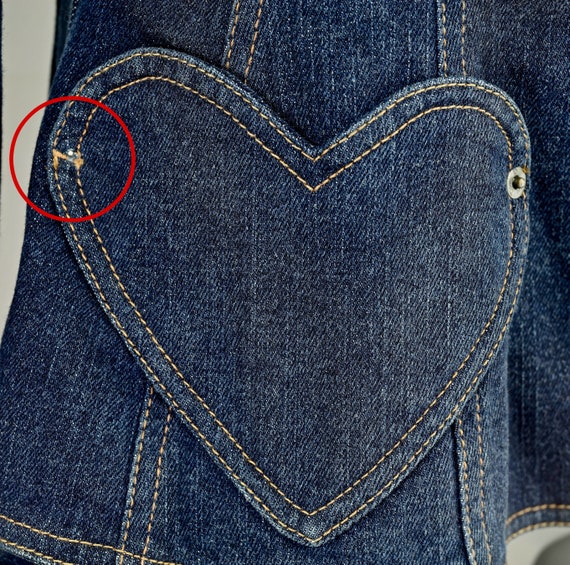 Vintage CHRISTIAN DIOR BOUTIQUE Geborduurd hart zak denim jas | Etsy  Nederland