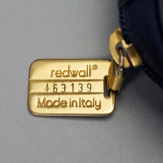 ヴィンテージ MOSCHINO REDWALL 3 パース ネイビーブルー ベルト