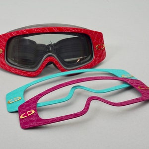 Vintage CHRISTIAN DIOR Austauschbare 3 Gesicht Teller Skibrille Sonnenbrille