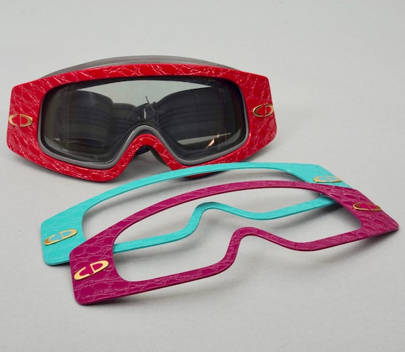 Vintage CHRISTIAN DIOR Interchangeable 3 Face Plates Ski Goggles Sunglasses Etsy Canada