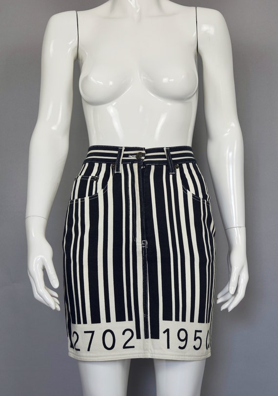 MOSCHINO Vintage MOSCHINO Barcode Novelty Skirt Sk
