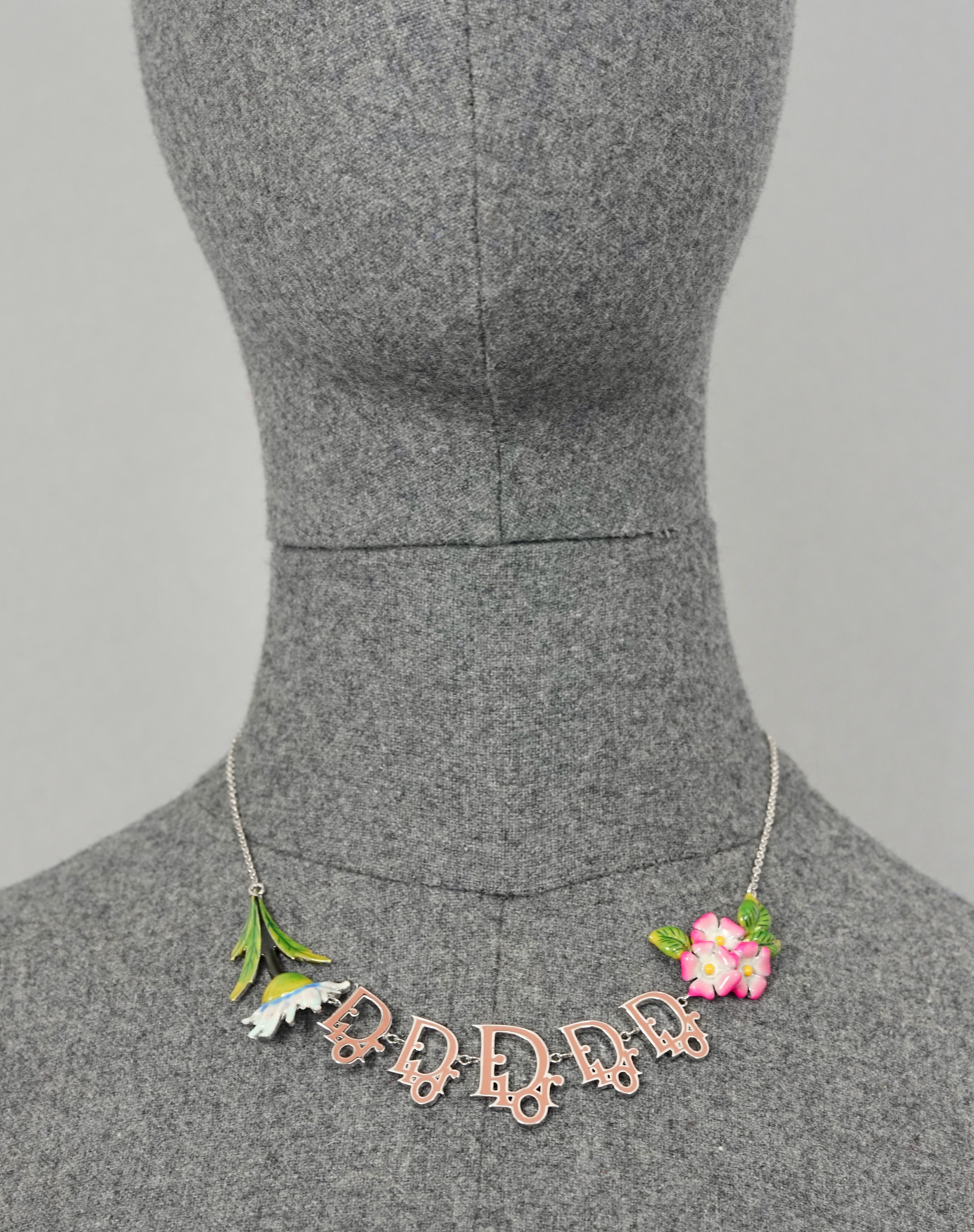 Vintage CHRISTIAN DIOR by GALLIANO Monogram Charm Flower Vintage CHRISTIAN DIOR by GALLIANO Monogram Charm Flower