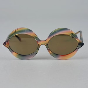 Lunettes de soleil camouflage emblématiques PIERRE CARDIN « KISS » vintage des années 1960