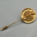 Broche Vintage Style Paco Rabanne Années 70 - Rare, En Verre Et Acier Inoxydable Doré, Occasion