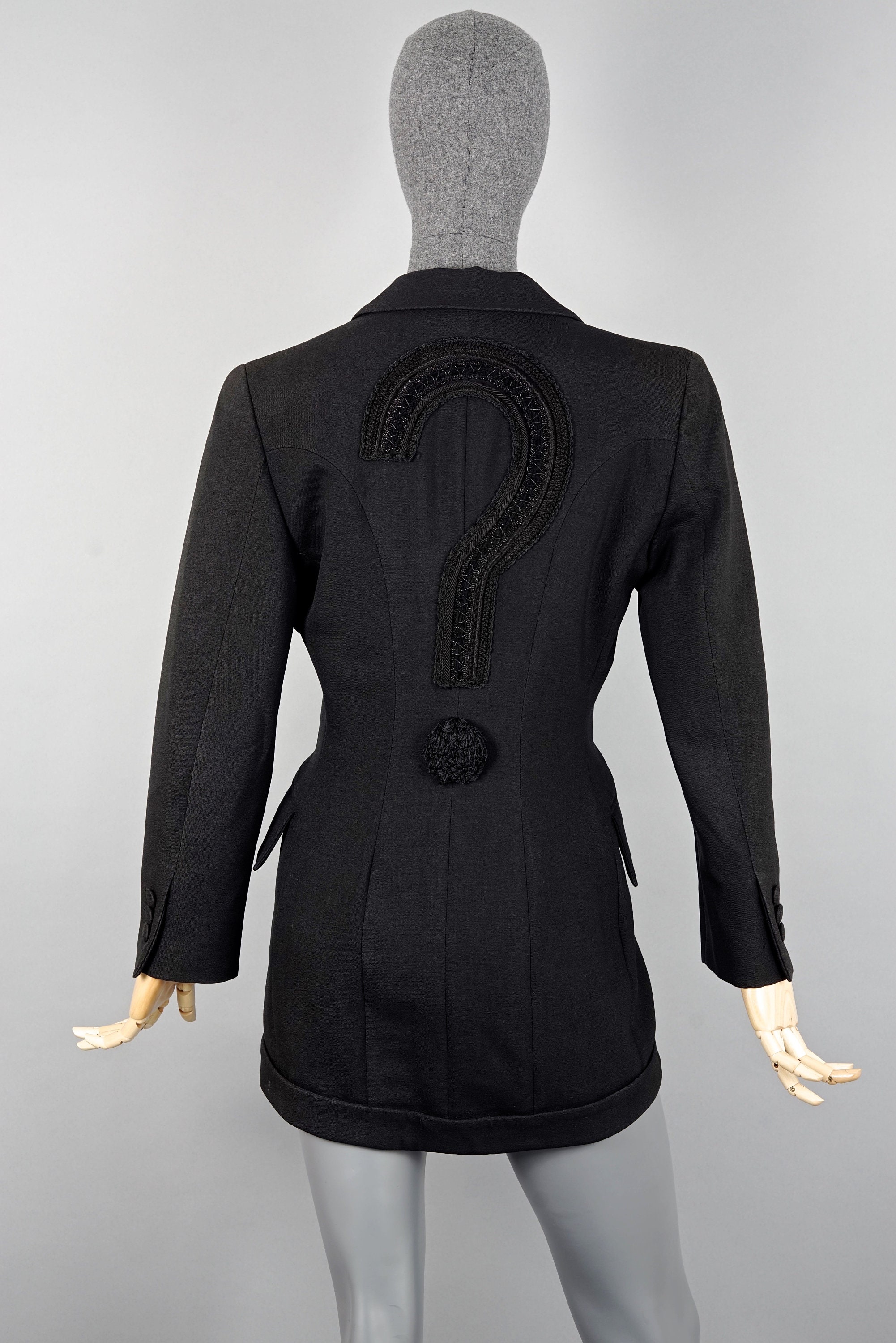 アウターその他 MOSCHINO COUTURE Woman Blazer Black 05185420 1555 Yves Saint Laurent X Moschino Black Blazer – LapelTheLabel