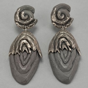 Vintage Massive CLAUDE MONTANA Pour Claire Deve Brutalist Earrings image 9