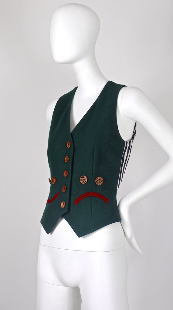 Vintage MOSCHINO Happy Sad Novelty Waistcoat Vest - Etsy
