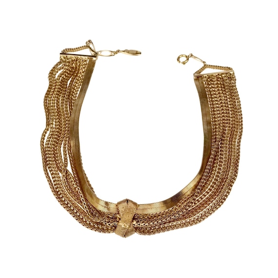 Vintage 1960 CHRISTIAN DIOR Knotted Multi Chain Choker - Etsy