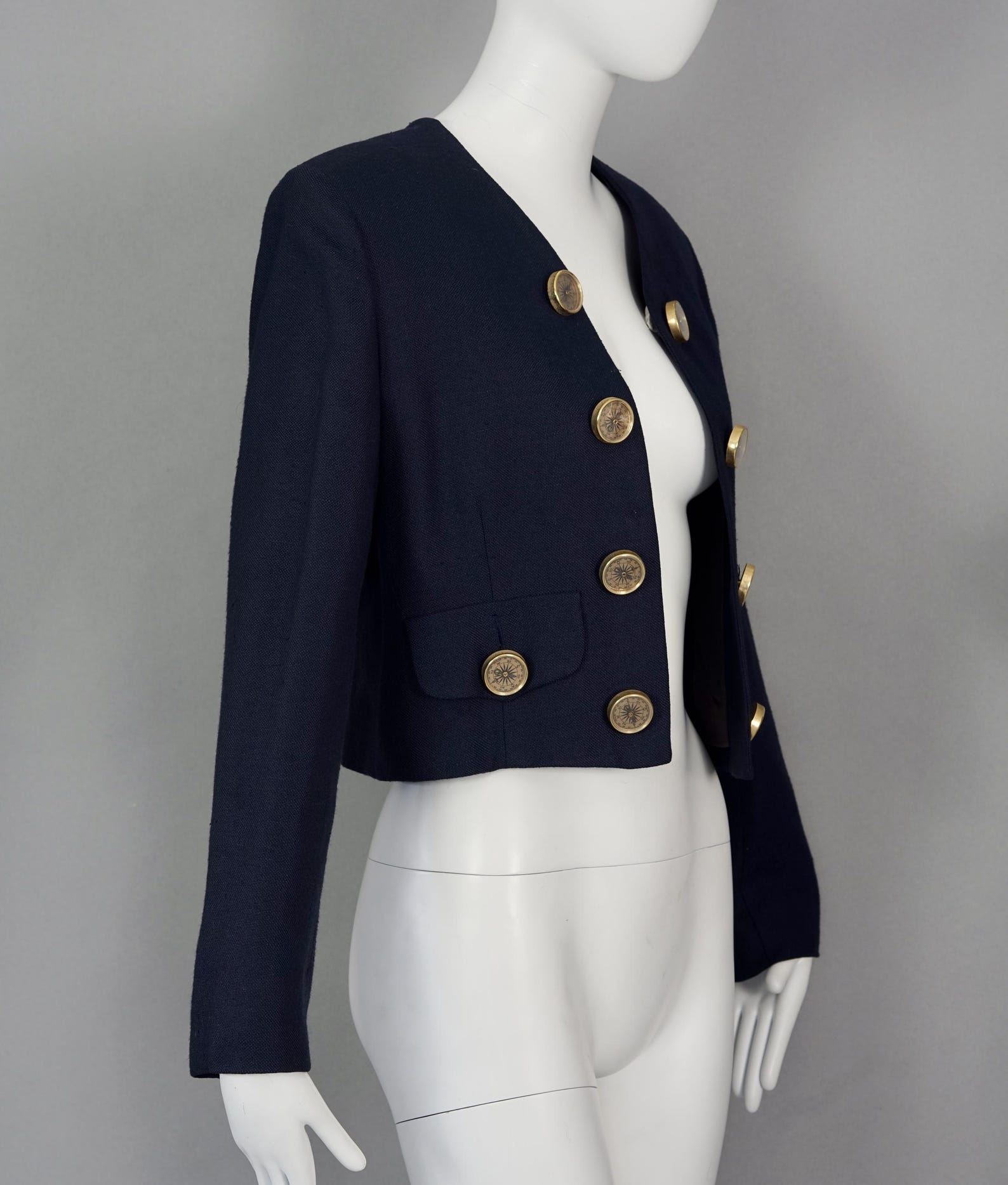 Vintage MOSCHINO CHEAP and CHIC Compass Buttons Dark Blue Novelty ...