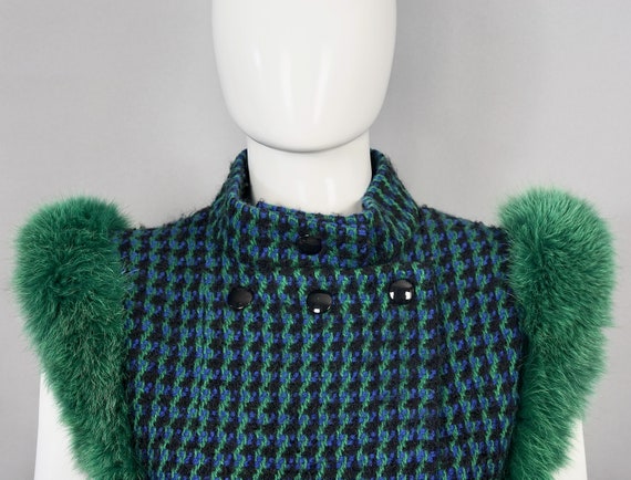 Vintage 1970s PIERRE CARDIN Mod Knitted Fur Vest … - image 6