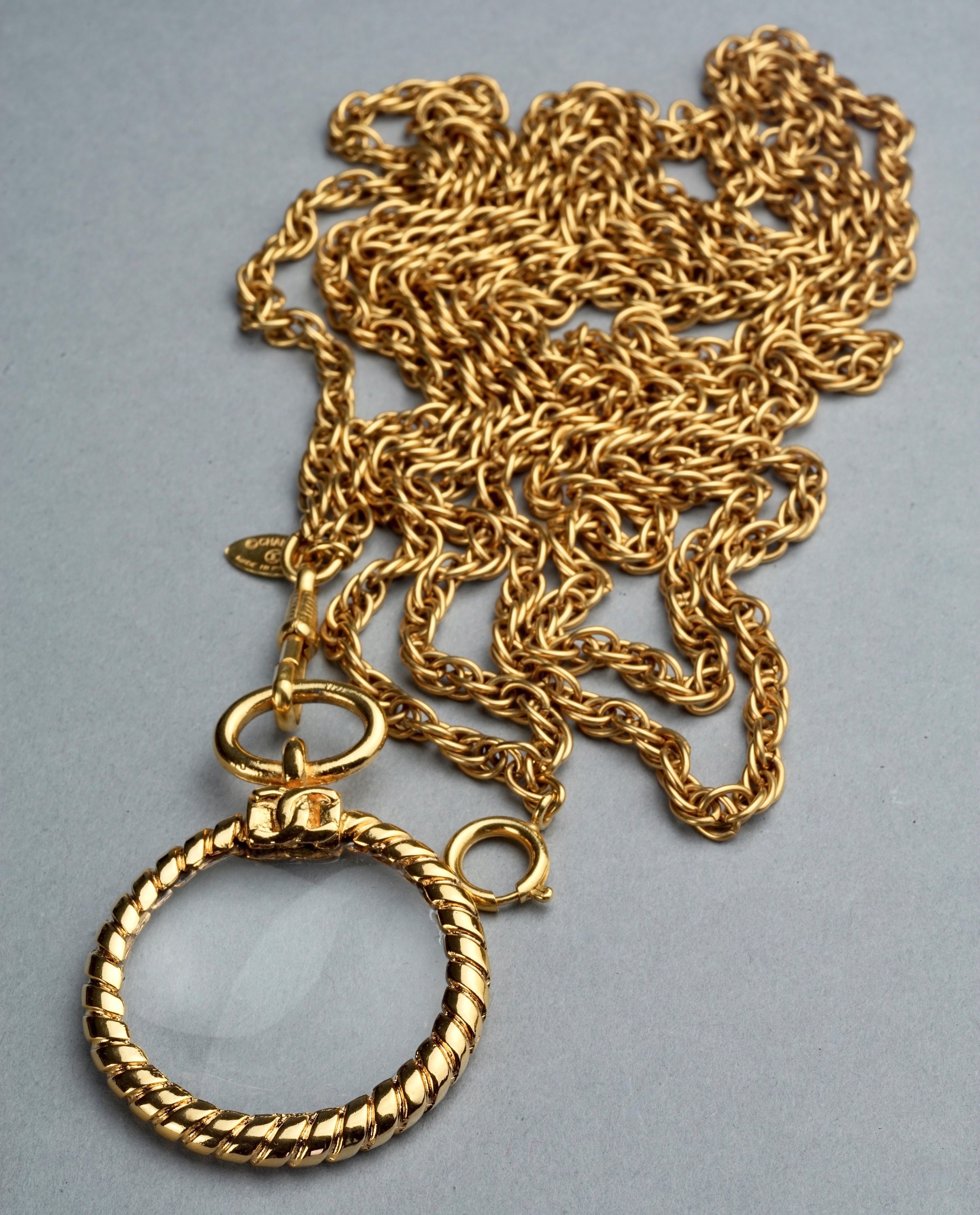 ヴィンテージ シャネル ロゴ トルサード ルーペ ウルトラロング