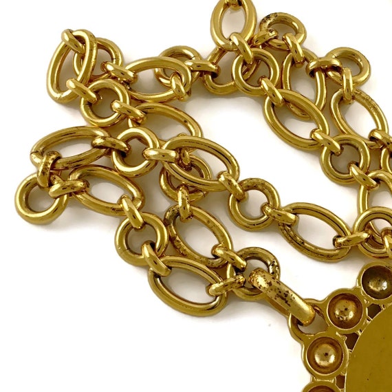 【VINTAGE HOLLYWOOD】Vintage Seal Necklace_VH2478NE070M Vintage Signed Globus Gold Tone Clip On Earrings and Choker