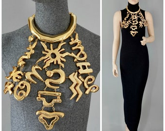 Vintage RUNWAY CHRISTIAN LACROIX Iconic Emblem Plastron