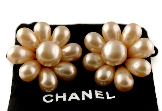 Chanel Paris Multi-Colour Glass Stone Drop Dangle Stud Earrings