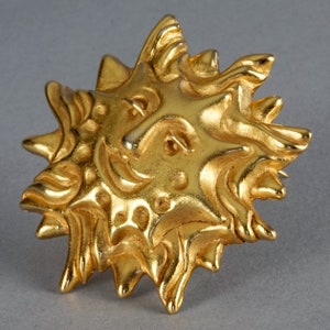 Christian Lacroix Brooch, Oversize Chunky Sun Face. - Etsy