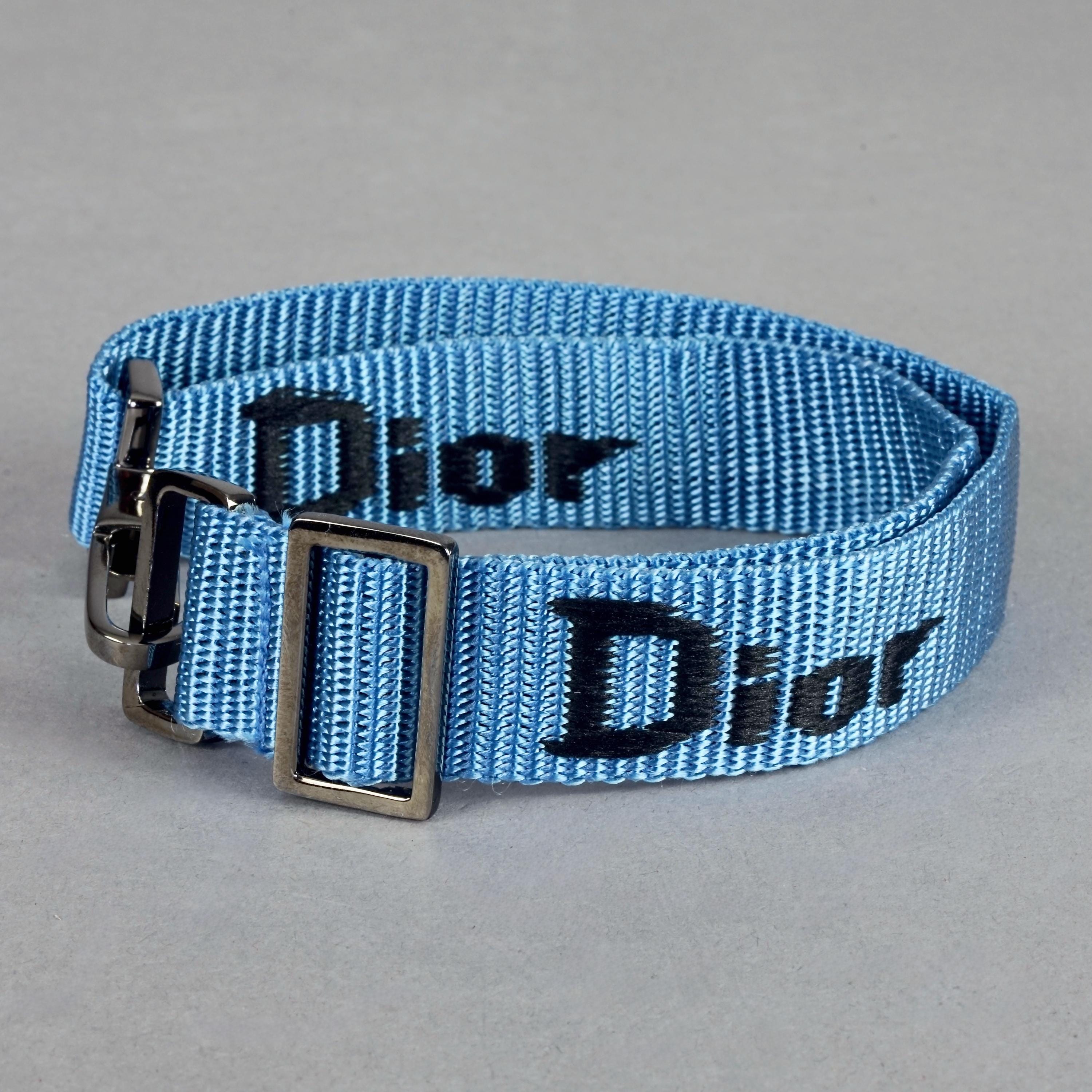 Vintage CHRISTIAN DIOR by John GALLIANO Y2K Blue Jean Logo Nylon