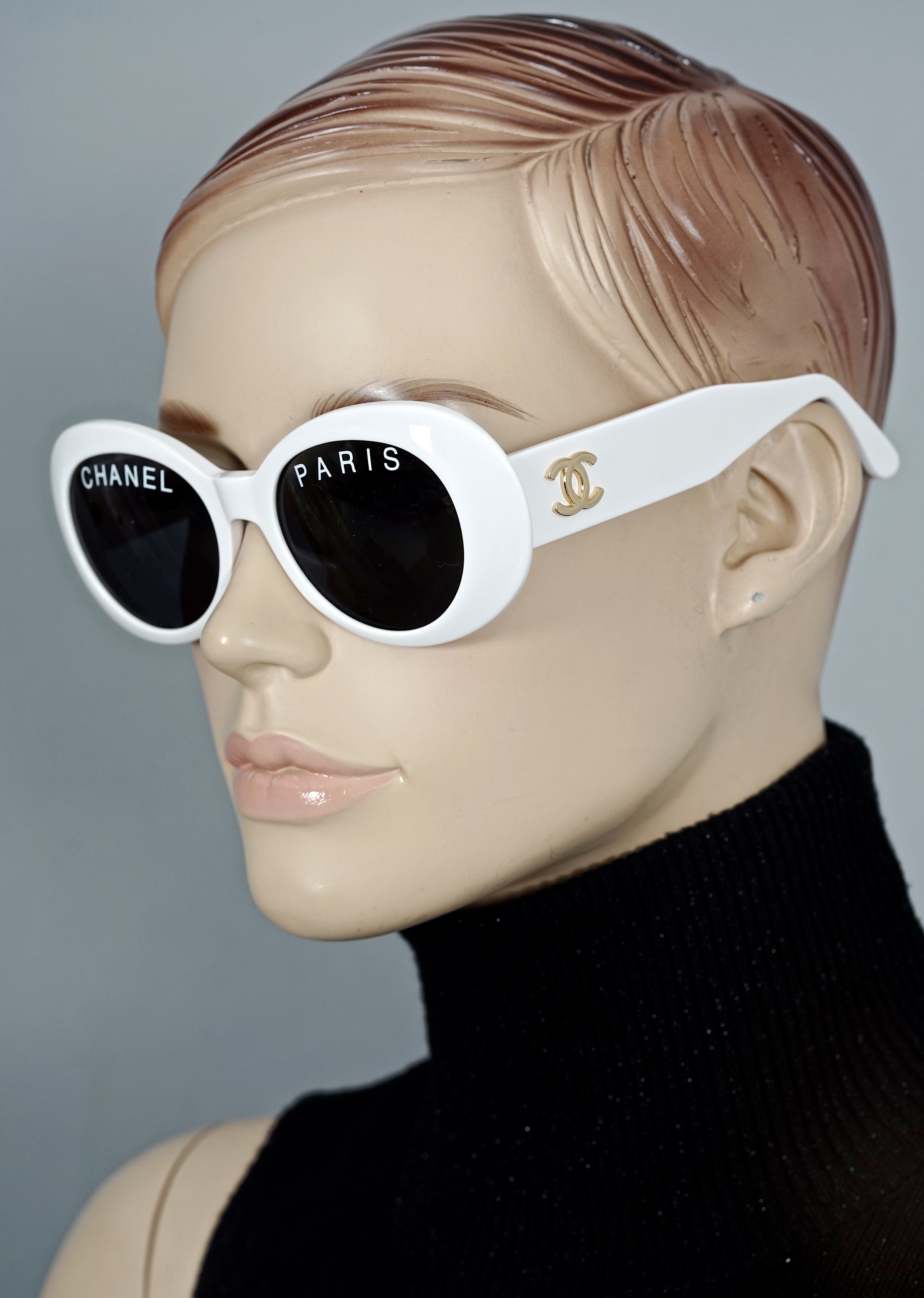 CHANEL 1993 PARIS ROUND WHITE SUNGLASSES – RDB