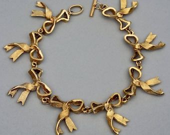 Vintage CHANTAL THOMASS French Bow Charms Link Necklace