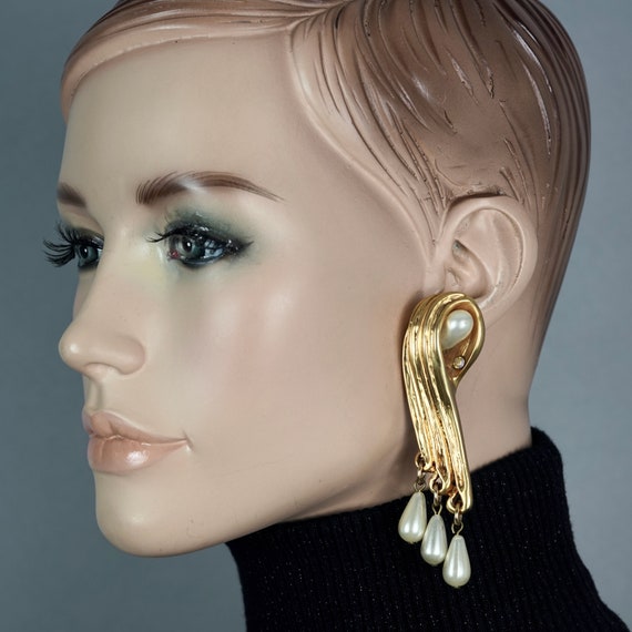 Vintage Massive CLAIRE DEVE Structured Swirl Pear… - image 2