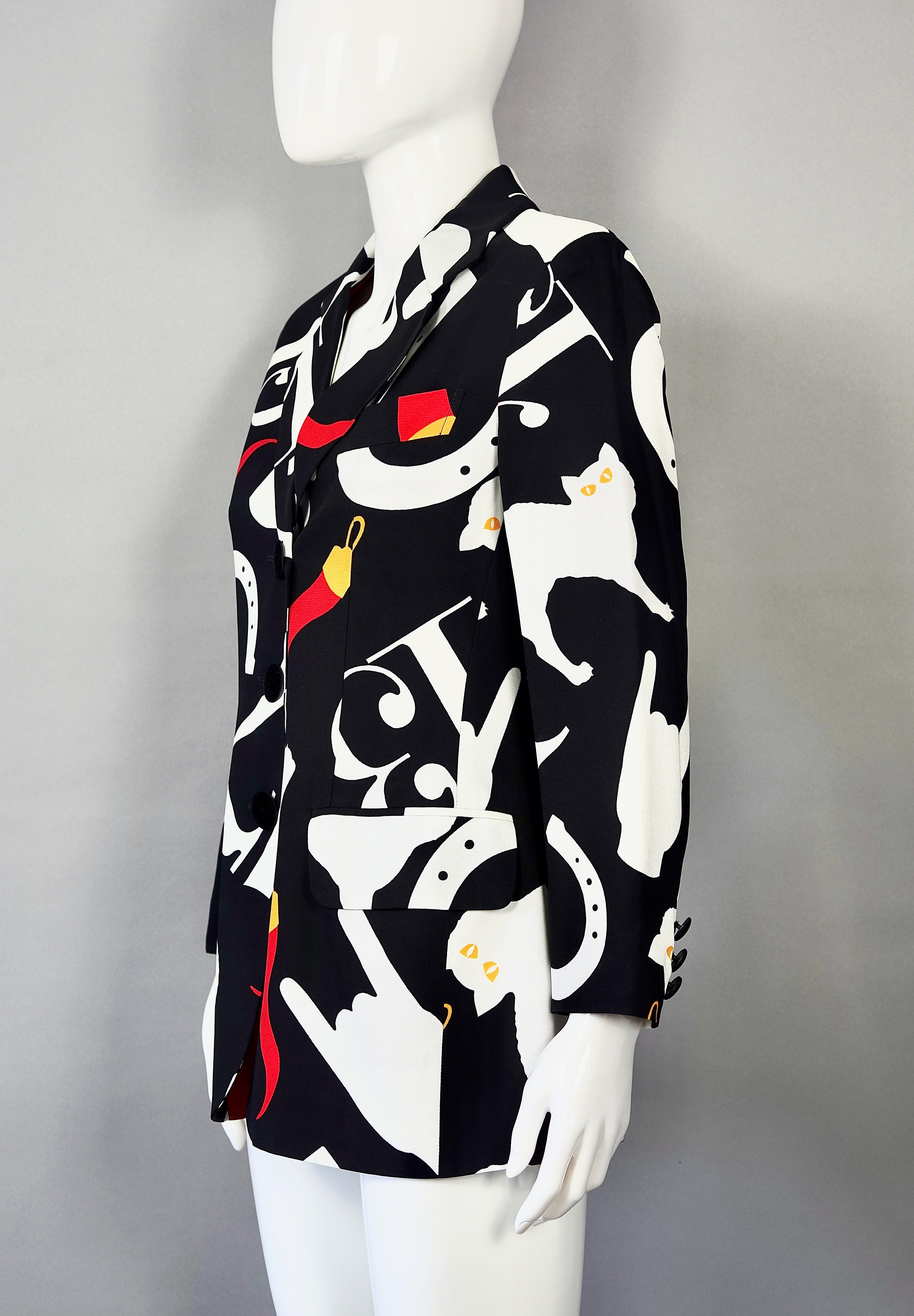 もらって嬉しい出産祝い Vintage MOSCHINO Chili Horseshoe 13 Lucky CHIC and CHEAP ジャケット・アウター