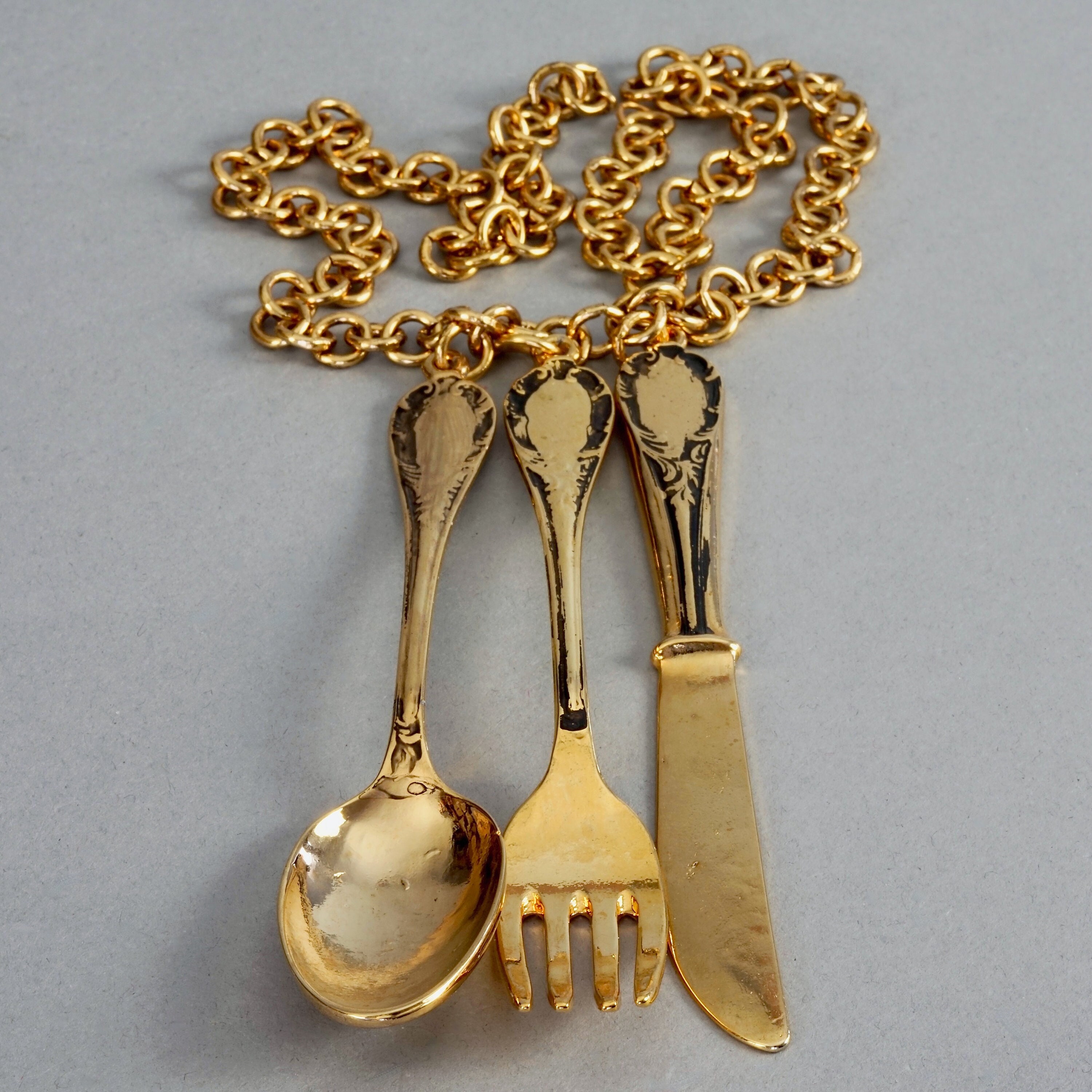 Vintage 1989 MOSCHINO Dinner Cutlery Pendant Necklace - Etsy