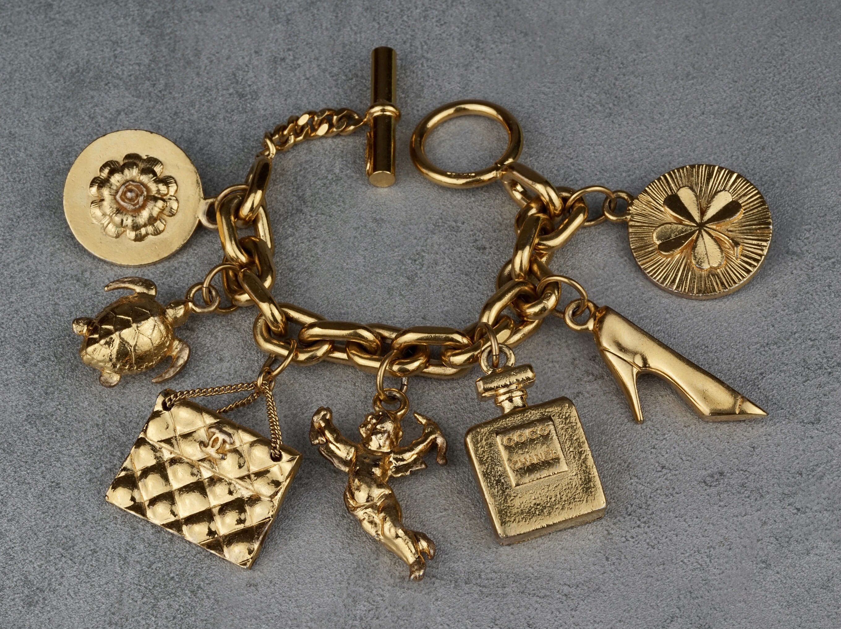 Vintage Avon Gold Plated Charm Bracelet