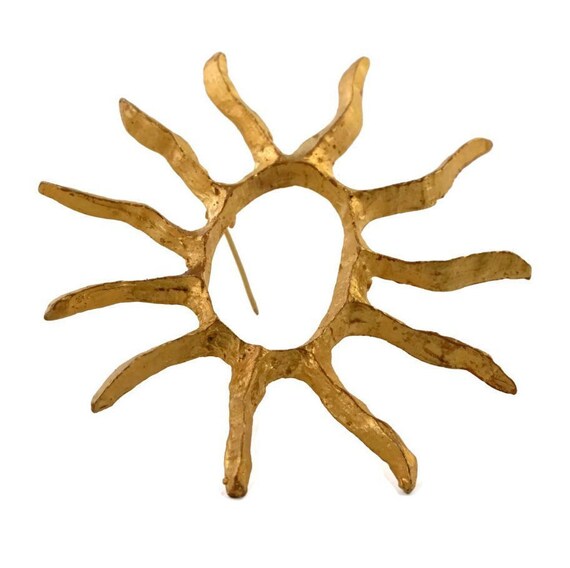 Vintage EDOUARD RAMBAUD Sunburst Brooch