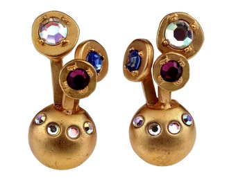 Brincos esféricos vintage KARL LAGERFELD com joias
