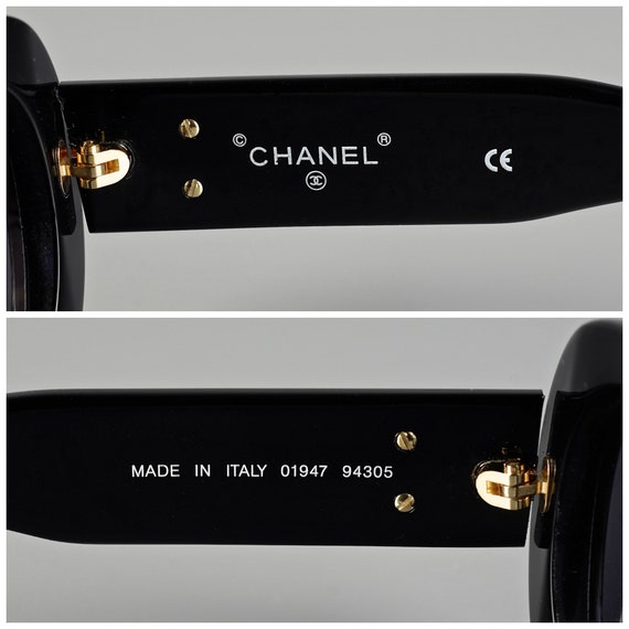 Vintage 1993 Iconic CHANEL PARIS Spelled Black Sunglasses - Etsy